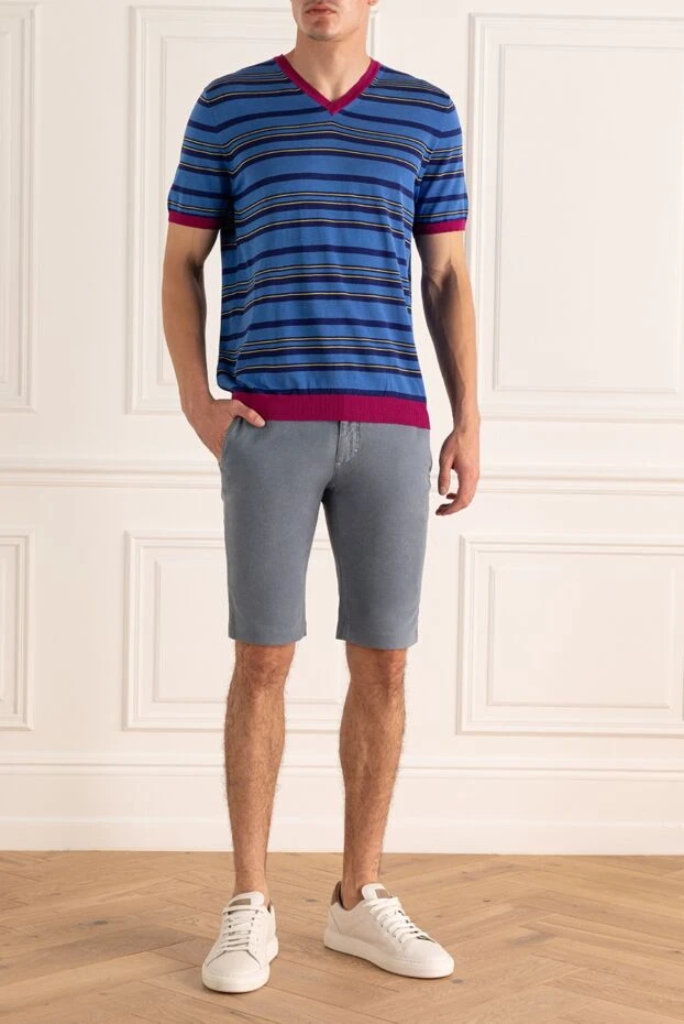 Zilli man blue cotton shorts for men buy with prices and photos 148339 - photo 2