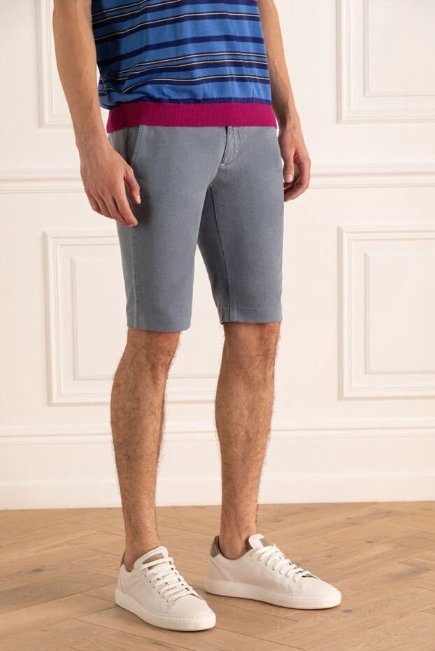 Zilli blue summer men's shorts made of thin cotton 197099 - photo 3