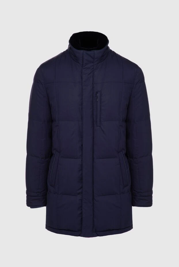 Enrico Mandelli мужские куртка на меху из шёлка синяя мужская купить с ценами и фото 148361 - фото 1