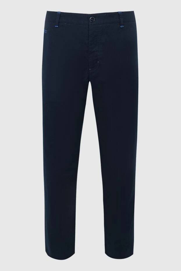 Zilli мужские брюки из хлопка синие мужские купить с ценами и фото 148368 - фото 1