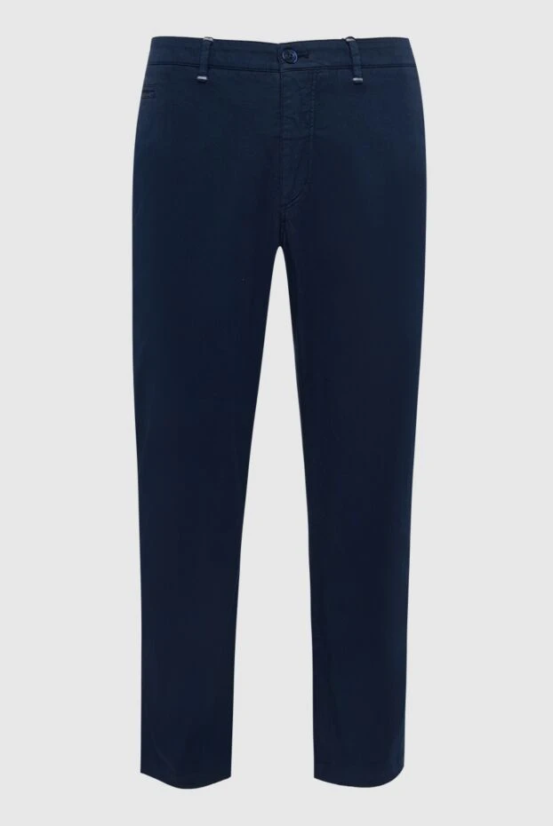 Zilli мужские брюки из хлопка с эластаном синие мужские купить с ценами и фото 148377 - фото 1