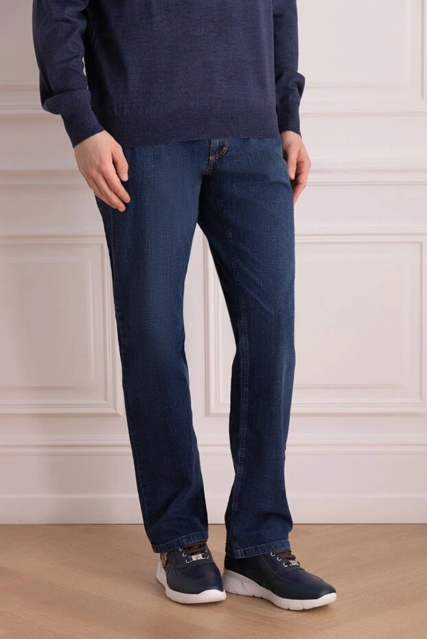 Zilli blue cotton jeans for men 148378 - photo 3