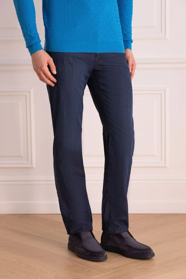 Zilli classic dark jeans with decorative seam and embroidery 197087 - photo 3