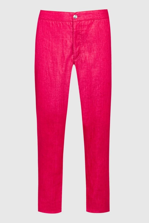 Zilli man men's red linen trousers buy with prices and photos 148405 - photo 1