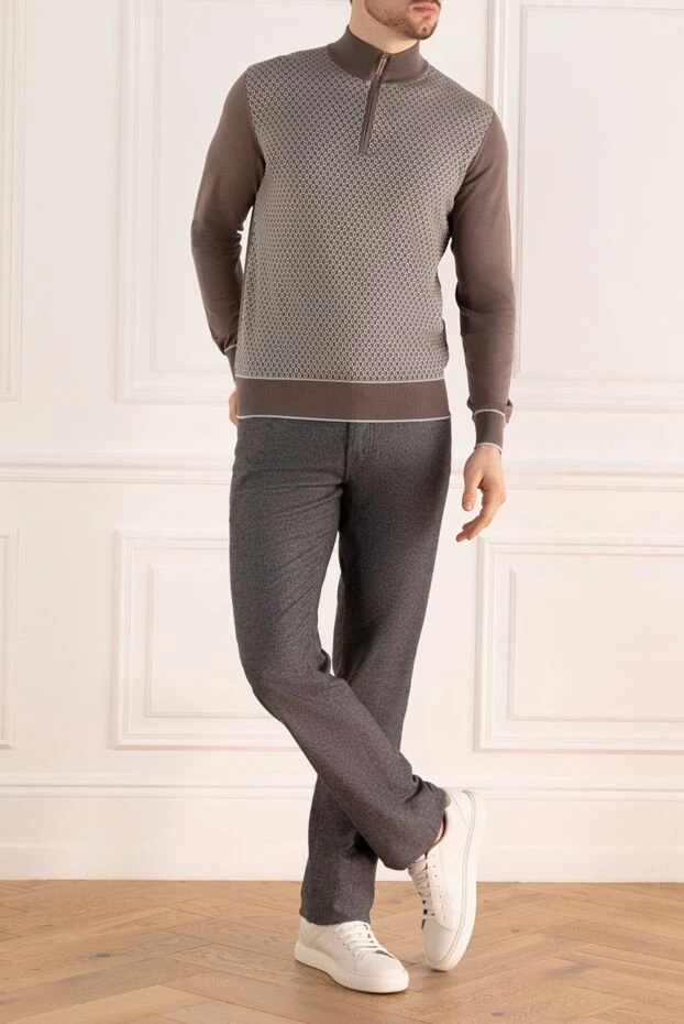 Jacob Cohen мужские брюки серые мужские купить с ценами и фото 148476 - фото 2