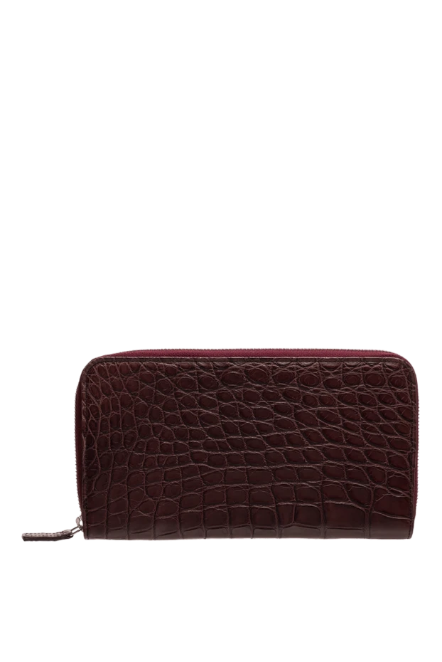 Cesare di Napoli men's clutch bag made of burgundy alligator leather 148492 - photo 1