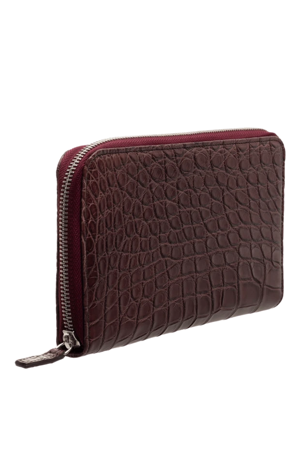 Cesare di Napoli man men's clutch bag made of alligator skin burgundy buy with prices and photos 148492 - photo 2