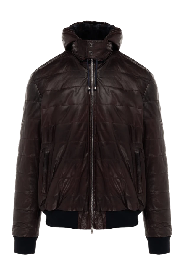 Barba Napoli мужские куртка кожаная бордовая мужская купить с ценами и фото 148549 - фото 1