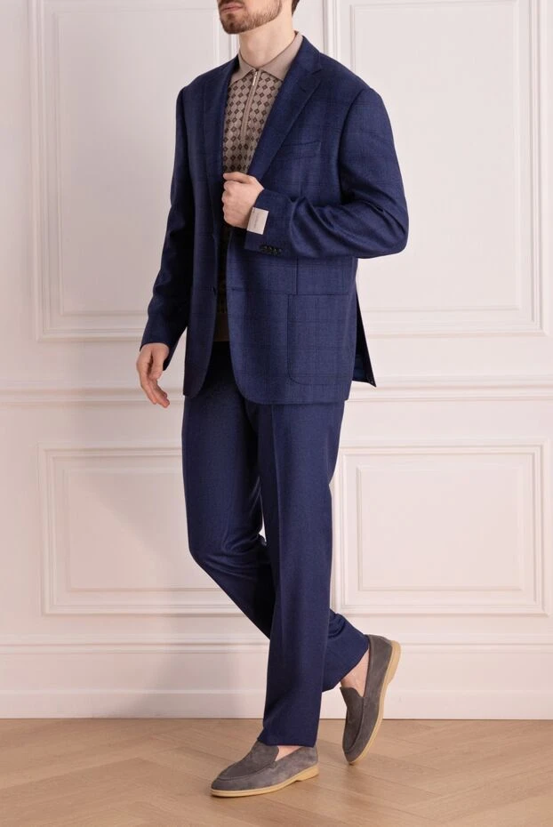 Corneliani мужские пиджак из кашемира синий мужской купить с ценами и фото 148554 - фото 2