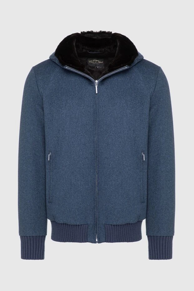 Cesare di Napoli мужские куртка на меху из шерсти синяя мужская купить с ценами и фото 148566 - фото 1