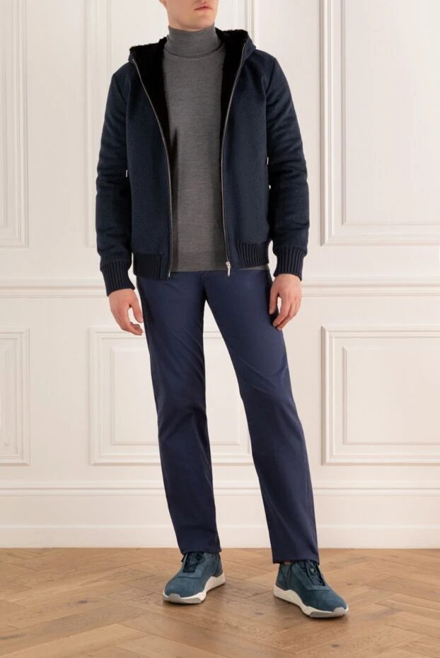 Cesare di Napoli man blue wool jacket for men buy with prices and photos 148566 - photo 2