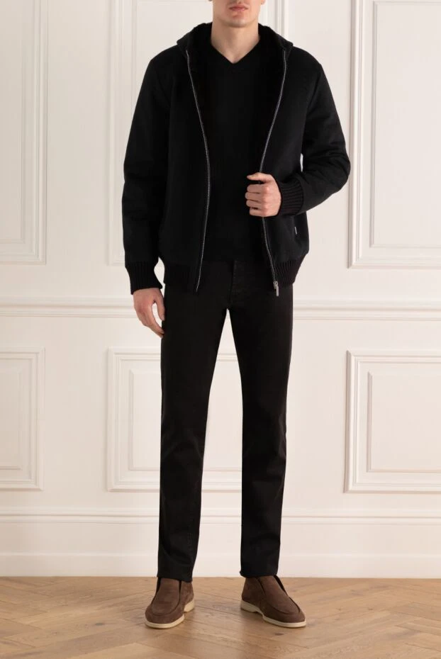 Cesare di Napoli мужские куртка на меху из шерсти черная мужская купить с ценами и фото 148567 - фото 2