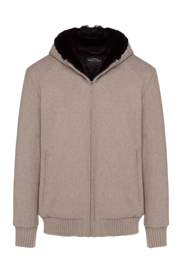 Cesare di Napoli мужские куртка на меху из шерсти бежевая мужская купить с ценами и фото 148569 - фото 1