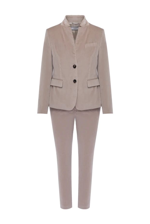 Peserico woman beige women's trouser suit made of cotton and elastane 148617 - photo 1