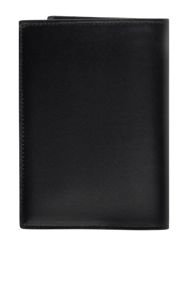 Serapian man black leather passport cover for men 148672 - photo 2