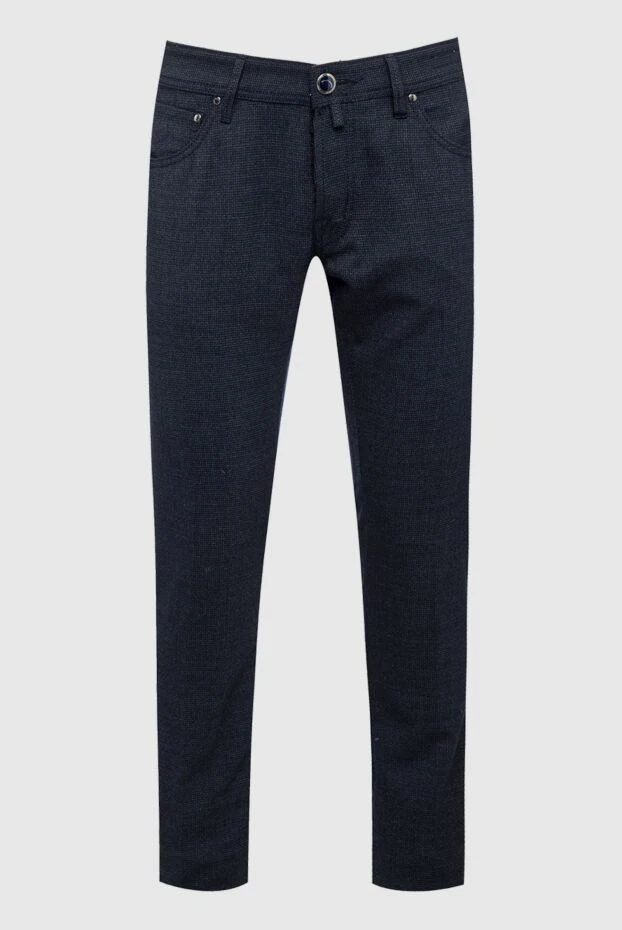 Jacob Cohen man men's blue wool and polyester trousers 148680 - photo 1