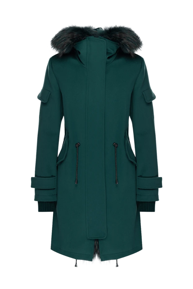 Heresis женские куртка из шерсти и меха зеленая женская купить с ценами и фото 148682 - фото 1