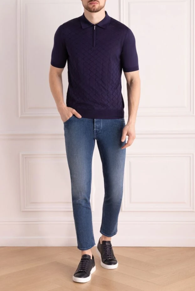 Jacob Cohen man blue cotton jeans for men buy with prices and photos 148745 - photo 2