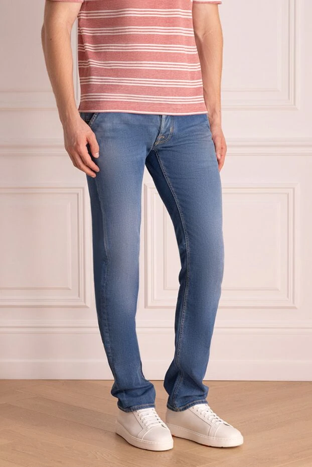 Jacob Cohen man blue cotton jeans for men buy with prices and photos 148799 - photo 2