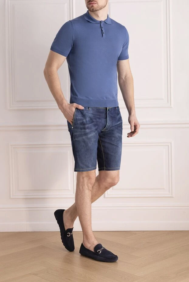 Jacob Cohen man blue cotton shorts for men buy with prices and photos 148803 - photo 2