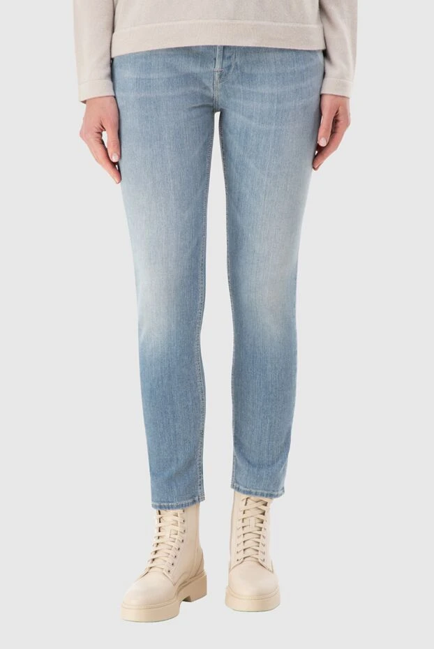 Jacob Cohen женские джинсы из хлопка голубые женские купить с ценами и фото 148807 - фото 2