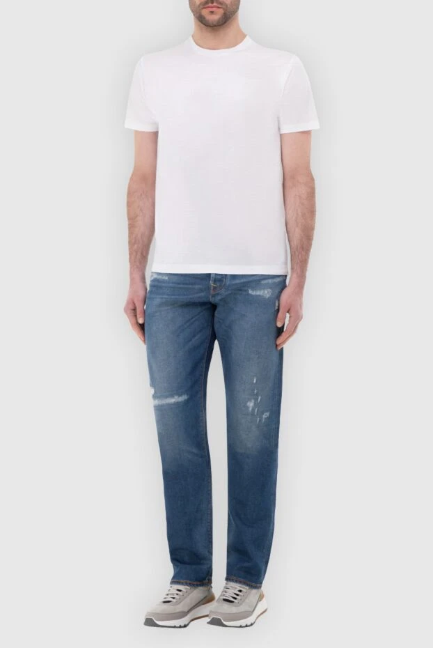 Jacob Cohen мужские джинсы из хлопка синие мужские купить с ценами и фото 148823 - фото 2