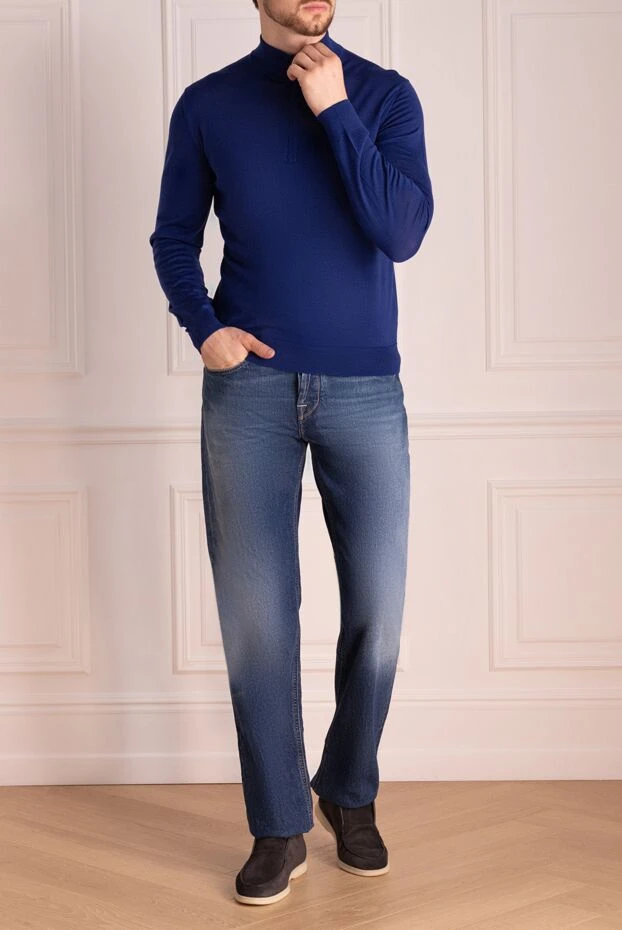 Jacob Cohen мужские джинсы из хлопка синие мужские купить с ценами и фото 148827 - фото 1