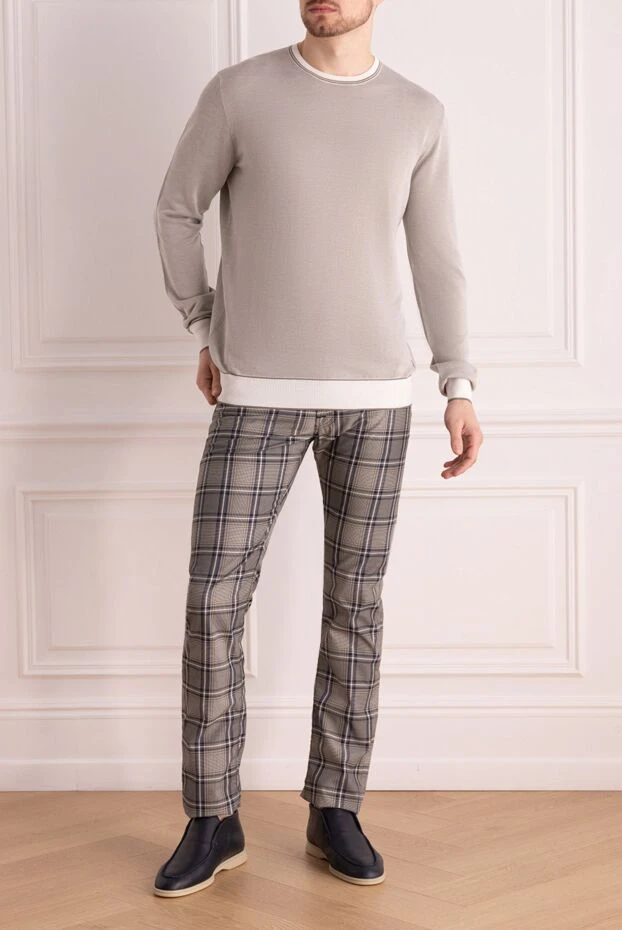 Jacob Cohen man men's gray polyester and cotton trousers buy with prices and photos 148844 - photo 2