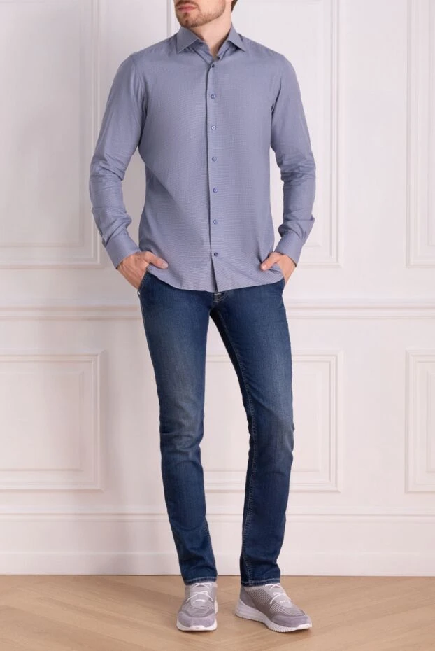 Jacob Cohen мужские джинсы из хлопка синие мужские купить с ценами и фото 148861 - фото 2
