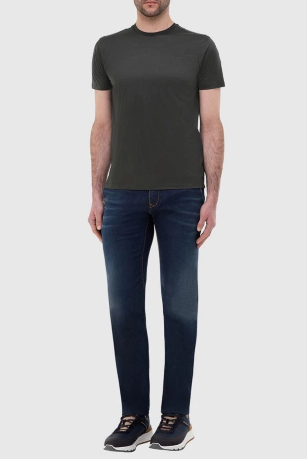 Jacob Cohen мужские джинсы из хлопка синие мужские купить с ценами и фото 148862 - фото 2