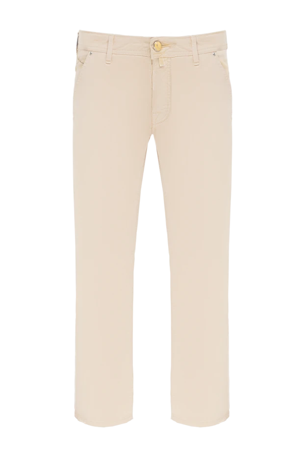 Jacob Cohen man men's beige cotton and elastane trousers buy with prices and photos 148880 - photo 1