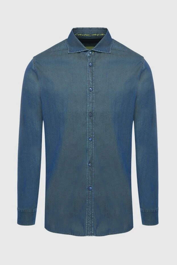 Jacob Cohen чоловічі рубашка з бавовни синя чоловіча купити фото з цінами 148936 - фото 1