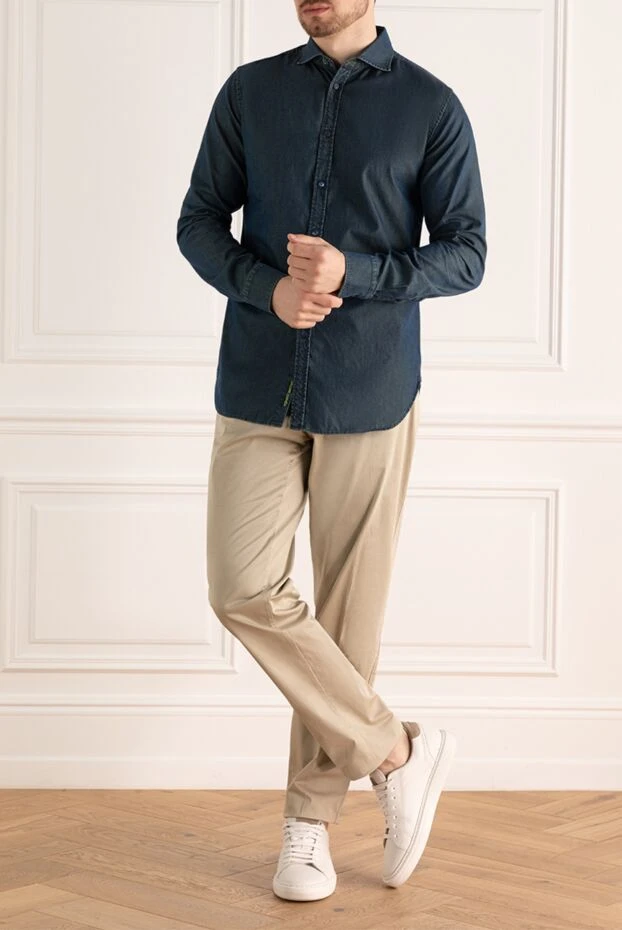Jacob Cohen man blue cotton shirt for men buy with prices and photos 148936 - photo 2