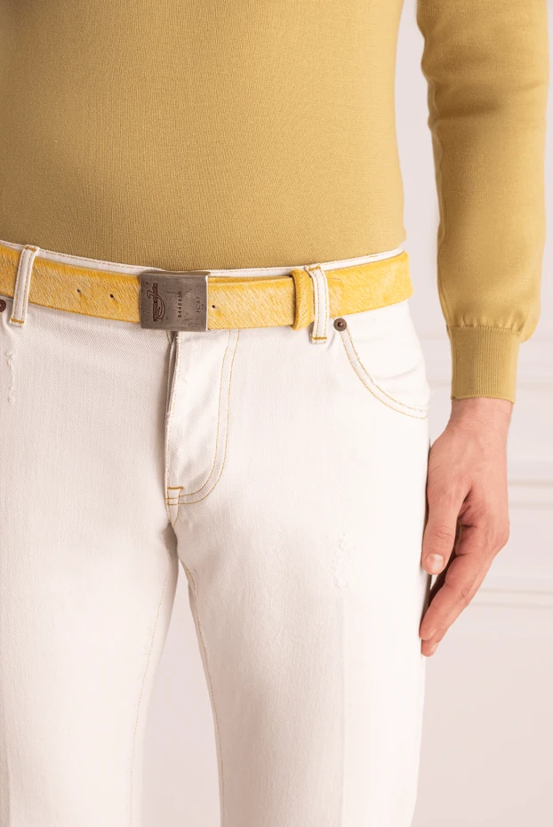 Jacob Cohen man yellow leather belt for men buy with prices and photos 148942 - photo 2