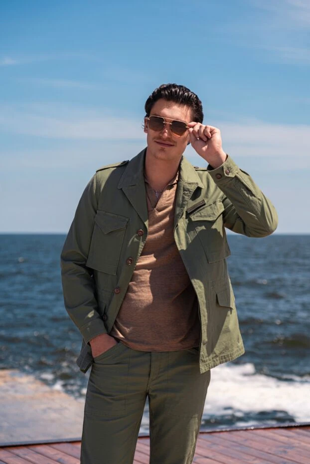 Jacob Cohen men's suit made of cotton and elastane green 148951 - photo 3