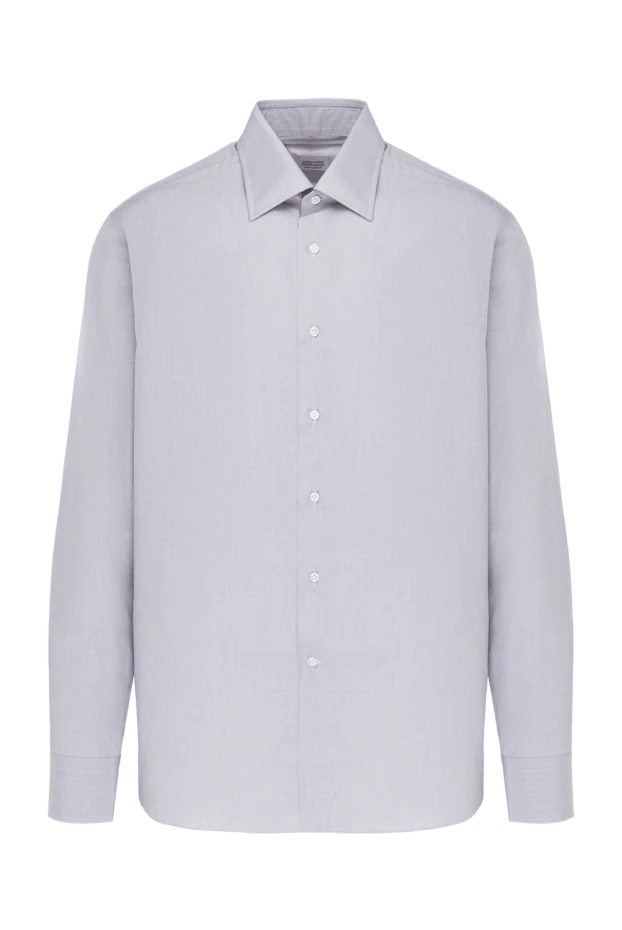 Alessandro Gherardi men's solid-color gray fitted shirt (markdown) 198184 - photo 1