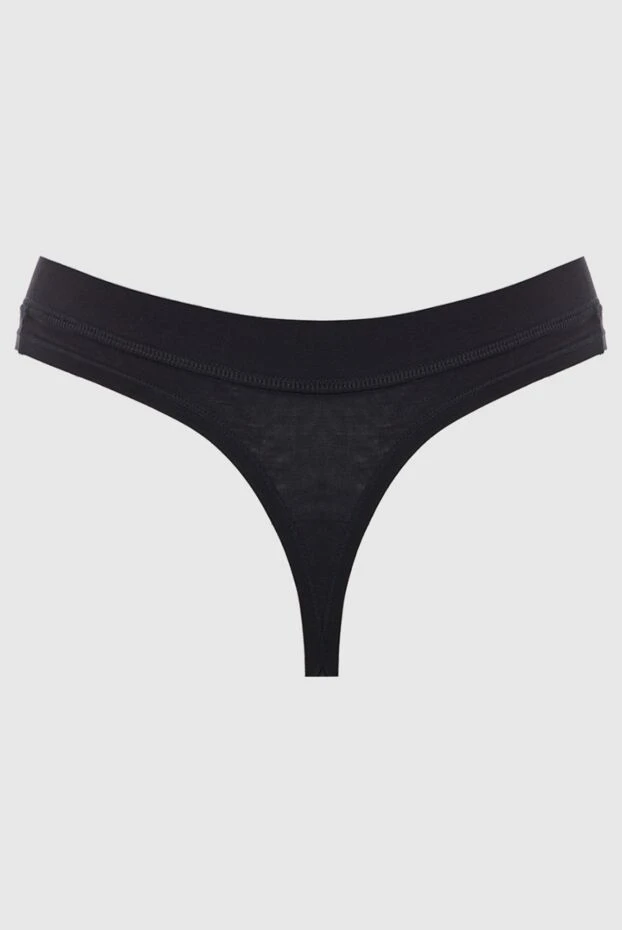 Organic Basics woman black cotton and elastane thong for women 149006 - photo 2