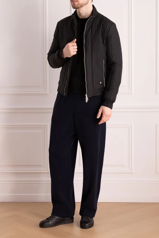 Куртка из шелка черная мужская - фото 2