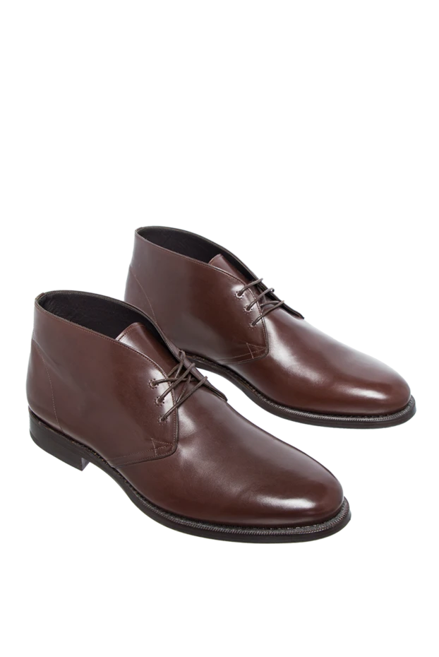 Stefano Ricci мужские ботинки из кожи коричневые 149028 - фото 3