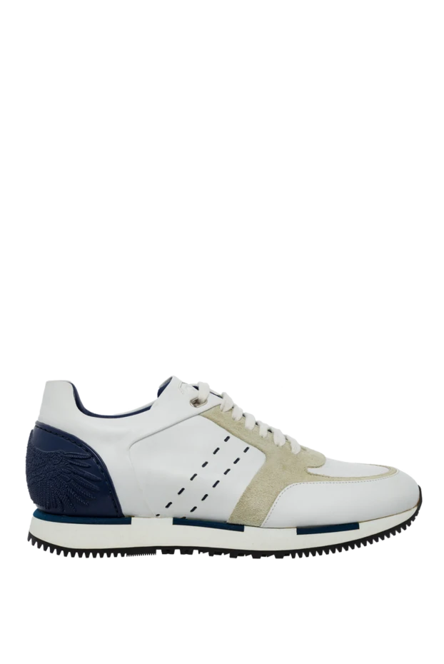 Stefano Ricci кросівки зі шкіри білі чоловічі 149036 - фото 1