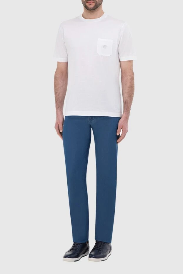 Stefano Ricci джинсы из хлопка и полиэстера синие мужские 149044 - фото 2