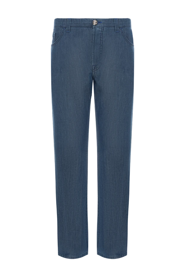 Stefano Ricci джинсы из хлопка и лиоцела синие мужские 149046 - фото 1