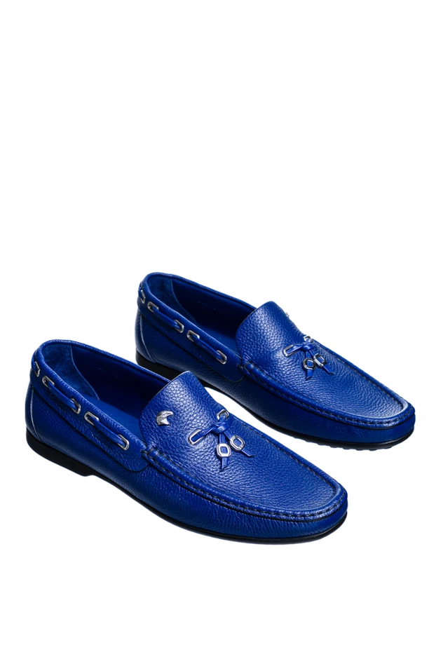 Stefano Ricci мокасины из кожи синие мужские 149077 - фото 3