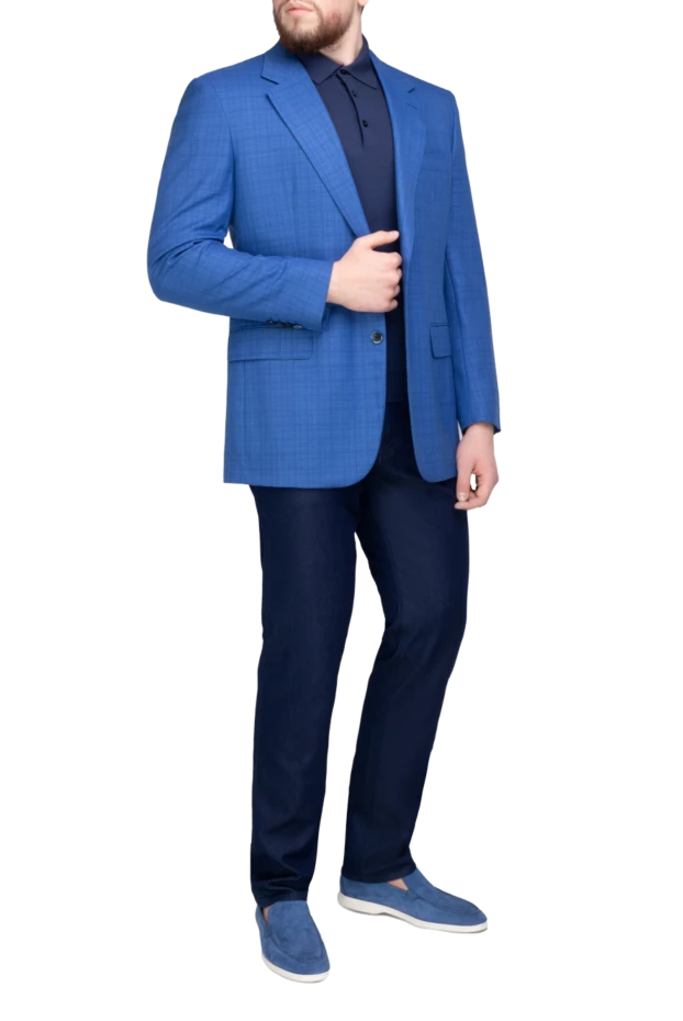 Stefano Ricci піджак із вовни блакитний чоловічий 149097 - фото 2