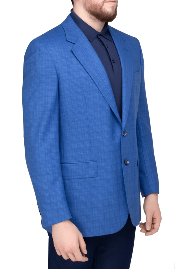 Stefano Ricci піджак із вовни блакитний чоловічий 149097 - фото 3