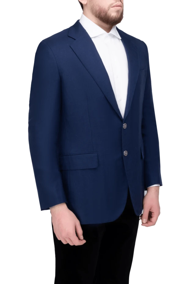 Stefano Ricci пиджак из кашемира и шелка синий мужской 149098 - фото 3