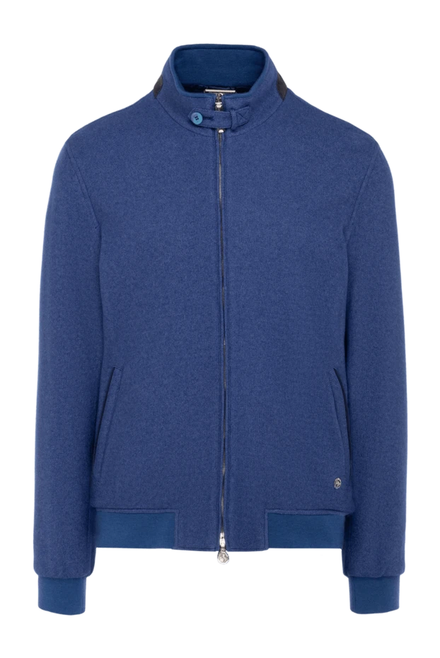 Blue cashmere and wool jacket for men - photo 1