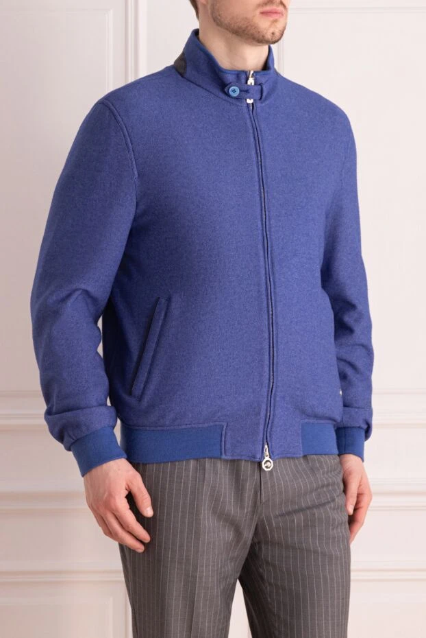 Stefano Ricci куртка из кашемира и шерсти синяя мужская 149181 - фото 3