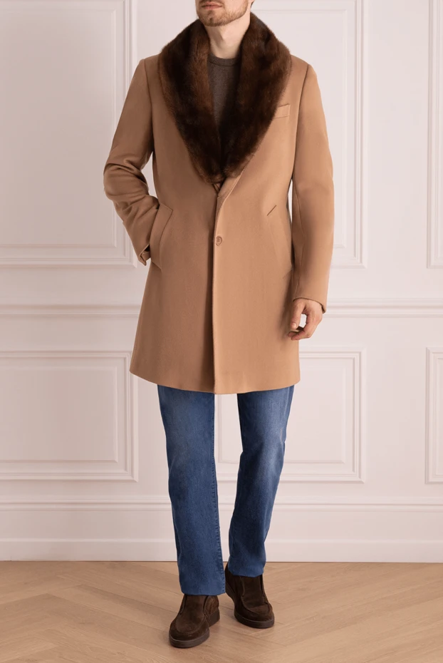 Cesare di Napoli man beige wool coat for men buy with prices and photos 149196 - photo 2