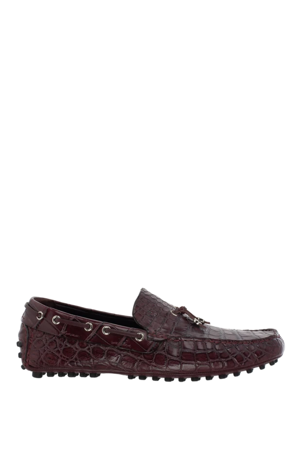 Pellettieri di Parma man men's moccasins made of crocodile skin burgundy buy with prices and photos 149243 - photo 1